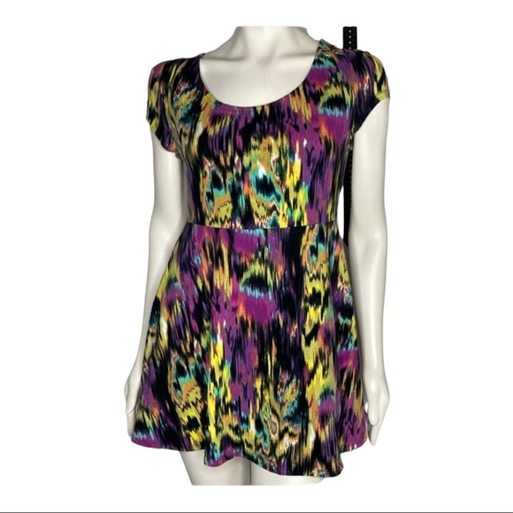 No Boundaries Color Contrast Dress Sz L (11-13) - Picture 1 of 6